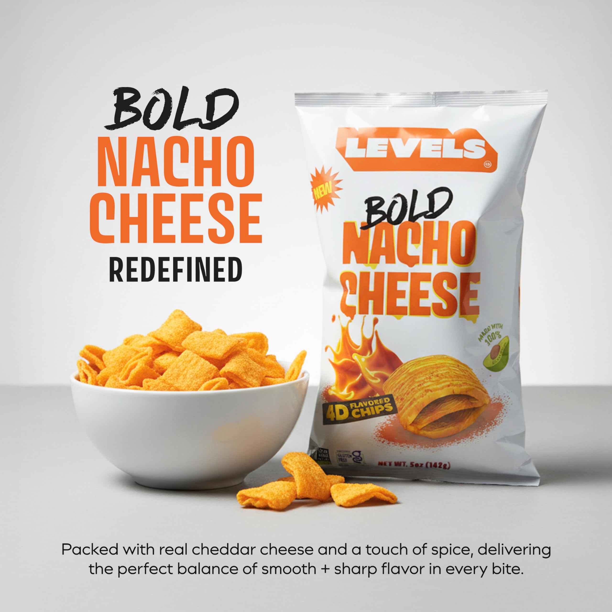 Amazon.com: LEVELS 4D Nacho Cheese Chips - Gluten Free, Avocado